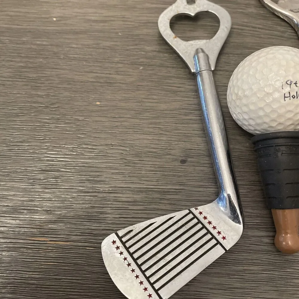 vintage golf club, Golf Ball bottle opener Ball Wine Stopper Lot